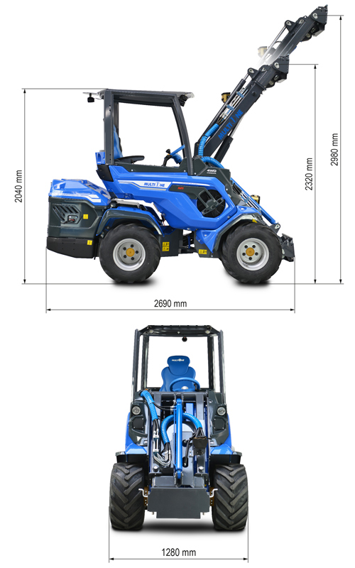 Multione 8.4+ Mini Articulated Loader Lift Height