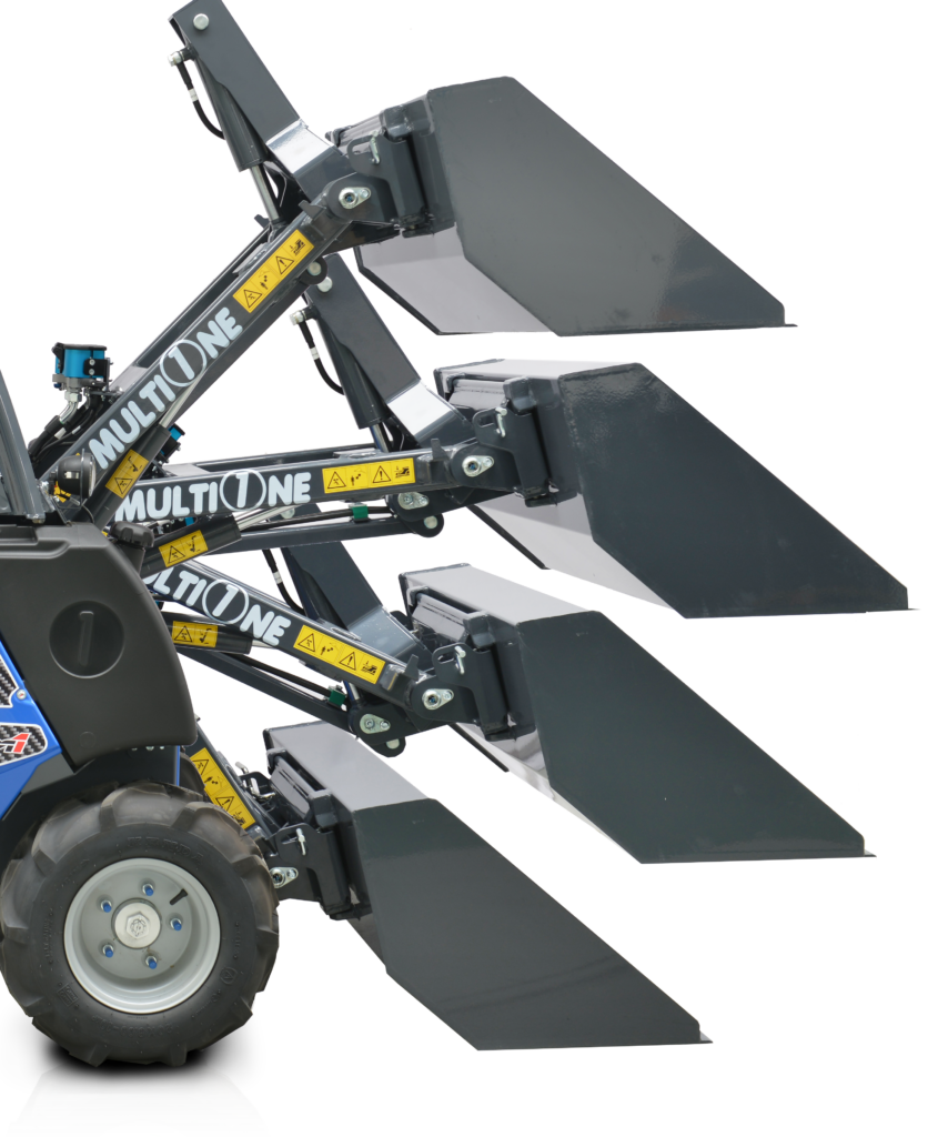 Self-levelling H-frame boom hotspot