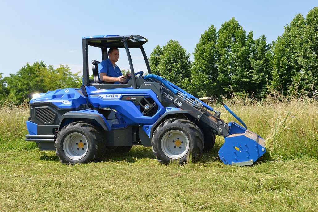flail mower full view from right side