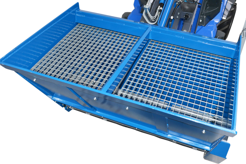 self loading salt spreader upper view